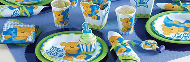Bears 1st Birthday Boy Party Supplies