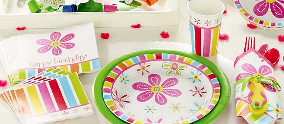 Pink Flower Cheer Party Supplies