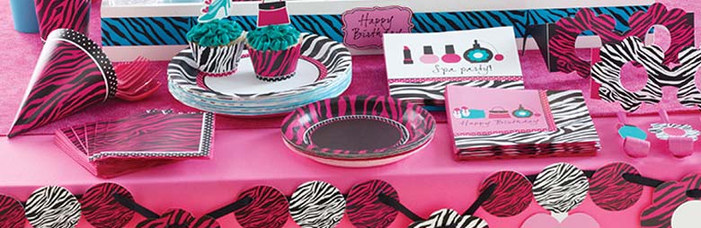 Pink Zebra Boutique Party Supplies